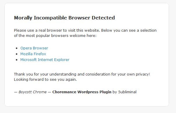 Morally Incompatible Browser Detected - 5ubliminal